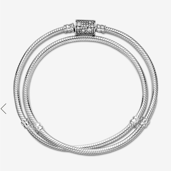 Pandora moments double wrap silver bracelet. 6.3 inch/16 cm - Picture 5 of 7